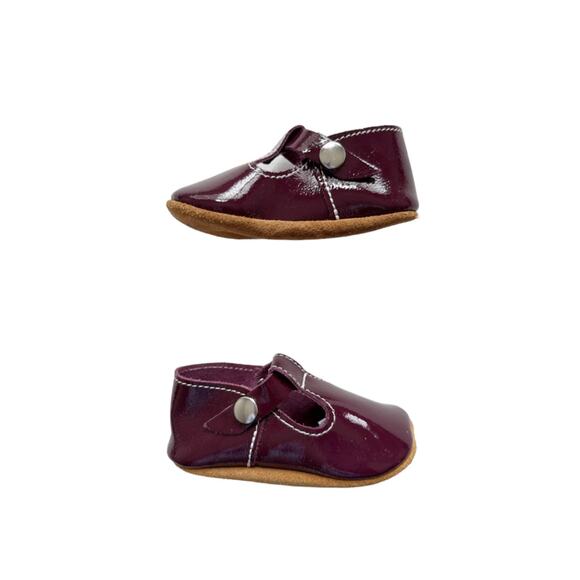 Mon Petit Patent Plum Soft Sole Shoes Size 4(9-12m) - Picture 4 of 6